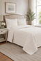 Melody Double Bedspread Set 240X260Cm - 100% Polyester Modern with Flounces and 2 Pillows - Beige - 5