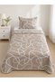 Single Quilted Reversible Bedspread Set for Young People and Children's Room Bedroom Set - 160 X 230 cm - 2