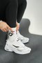Women's White Black Sneaker Casual Sports Shoes 041-2 - 6