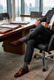 3-Piece Smoked Men's Business Bamboo Seamless Flexible Double Layer Winter Socks - Premium - 3