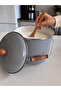 Enamel Pot with Wooden Handle – with Lid, 20 Cm, Retro Design - 5 Lt - 2