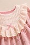 Baby Girl Floral Patterned Lace Ruffle Collar 2 Piece Set Long Sleeve Seasonal 3-6-9-12-18-24Months - 2