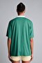 Oversize V-Neck Brazil Printed Short Sleeve Green T-Shirt I1987Ax26Hs - 8