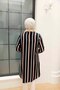 Striped Navy Blue Hijab Viscose Tunic 11584L - 3