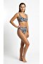 Women's Zebra Patterned Black and White Strap Bikini Set - 5