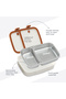 Steel Core Bento Stainless Steel Lunch Box – 839ml, 2 Compartment-Ivory Terracotta - 5