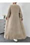 Women's Long Thessaloniki Knitted Cardigan Without Buttons - 4
