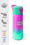 Kids Pink Water Green Color Transitioning Steel Thermos with Straw and Direct Drinking 500 ml 31838