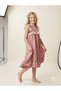 Girl's Gingham Woven Long Dress - 3