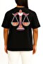 Oversized Libra Zodiac Sign - Astrology Pocket and Back Design Unisex T-Shirt - 4