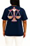 Oversized Libra Zodiac Sign - Astrology Pocket and Back Design Unisex T-Shirt - 4