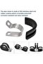 52pcs unboxed 52pcs Cable Clamps Assortment Kit, Stainless Steel Cushion Pipe Clamps Assorted In 6 - 6