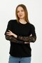 Women's Black Sleeveless Lace Pack Crew Neck T-Shirt - H6060 - 2