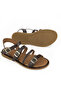 , Women's Genuine Leather Sandals 1611047Z26625 Brown - 6