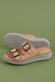 Genuine Leather Comfort Sole Comfortable Daily Slipper Imk.2103 Cappuccino - 6