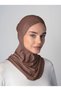 Cross Hijab Neck Collar Bonnet - Light Brown - (St232), (Id 3423208) - 4