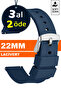 22mm silicone watch band strap compatible with fossil, welder, wesse, casio, armani, omega, seiko, and tissot watches - mdl2