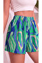 Women's Comfortable Fit High Waist Viscose Shorts - 4