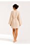 Women's Ecru Muslin Kimono Bathrobe – Belted, Boho, Oversize Relaxed Fit Beach & Home Wear - 4