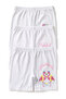 Girl's 3-Piece Printed White Cotton Combed Cotton Mini Shorts Boxer (100% Cotton) Classic Comfortable Fabric - 8290-3