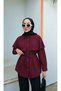 Women's Stylish Tunic Shirt with Cape Collar and Button Detail - 2