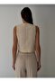 Pera Linen Gold Buttoned 2-Piece Vest and Trousers Cream Set - 5