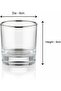 Double Old Fashioned Tumbler Glass Set 300ml Silver Rim 3 Pieces TU2103 - 3