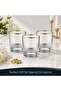 Double Old Fashioned Short Tumbler Glass Set 300ml Clear 3 Pieces TU2101 - 5
