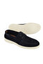 , Men's Genuine Leather Casual Shoes 1611025Z20102 Navy Blue - 6