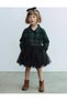 Girl's Tulle Skirt, Belt Detailed Dress and Headband_Rg1533 - 2