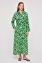 Oversized Pocket Detailed Shirt Collar Belted Woven Dress - Viscose