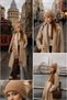 Hat Beanie with Ear Cover Women's Milky Brown Caramel Winter Soft Texture Valentine's Day