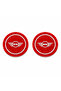 Red Mini Cooper - حامل أكواب من السيليكون مقاس 72 مم مع قاعدة أكواب معطرة - 2