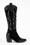 Valeria Women's Black Embroidered Cowboy Western Dallas Boots - 4