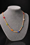 Bym Salmon Daisy Sand Bead Necklace Handmade Women's Children's Summer Accessory - 2