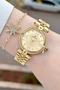 Women's Wristwatch with Yellow Dial and Gold Color Strap, 32 Mm, Same as in the Image - 3