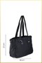 Women's Parachute Fabric Multi-Compartment Travel Bag - Black - 2