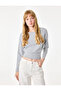 Cotton Boat Neck Long Sleeve Striped T-Shirt - 2