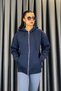 Noa Noa Silver Zipper Hooded Jacket - Navy Blue Navy Blue - 8