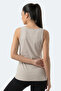 Vladlen Women's Slim Fit Sleeveless Stone Gray Undershirt - 7