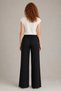Women's Modal Fabric Wide-Legged Pants with Pockets, Elastic Waist and Lace-Up Detail - 2