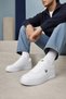 Inster Orthopedic Comfortable Lightweight Sole Men's Sneakers Sports Shoes White