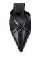 Desira Black Women's Heeled Lace Detail Wrinkled Leather Heeled Shoes - 3