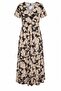 Plus Size V-Neck Lycra Wrap Dress with Belt Detail 137435 - 6