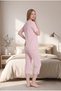 Angelique Bamboo Fabric Short Sleeve Ruffle and Bow Detailed Women's Capri Set 22319-320-321 - 3
