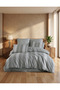 Bella Gold Natural Cotton Double Duvet Cover Set, Duvet Cover Set with Fitted Sheet - 2