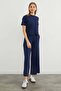Modal Sweatpants with Tie Waist and Green Front Detail - 5