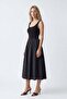Women's Strappy Basic Midi Dress - 3