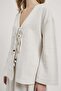 Armalife 6190 Front Lace up Linen Look Women's Bluz - 5