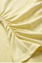 Straight Square Neckline Strappy Gathered Fitted/Fitted Stretch Knitted Blouse - 4